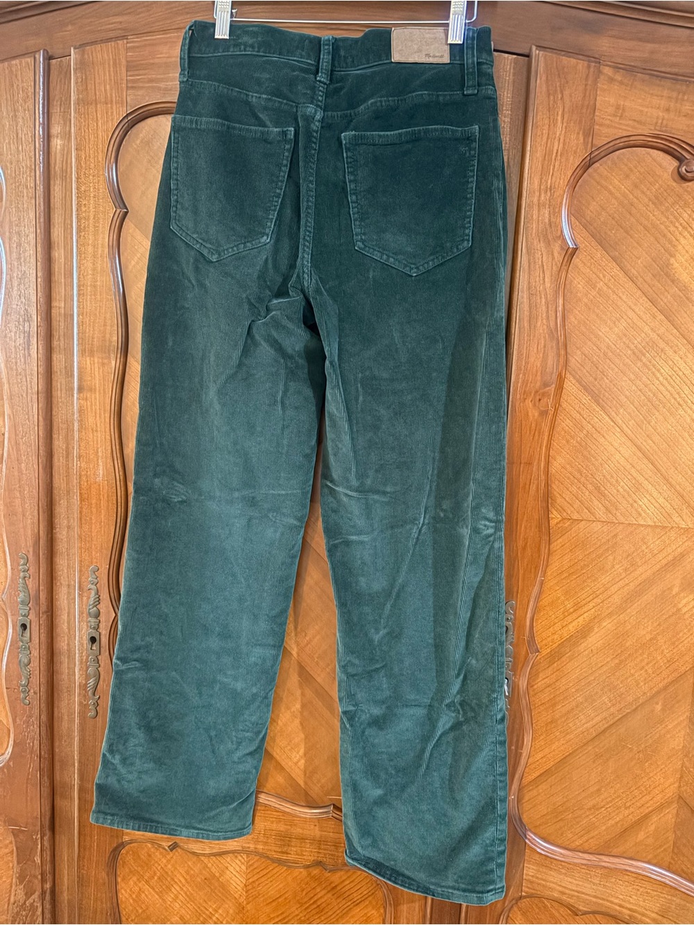 Madewell Perfect Vintage Wide Leg Corduroy Dark Green size 26 #1237 - Picture 7 of 8